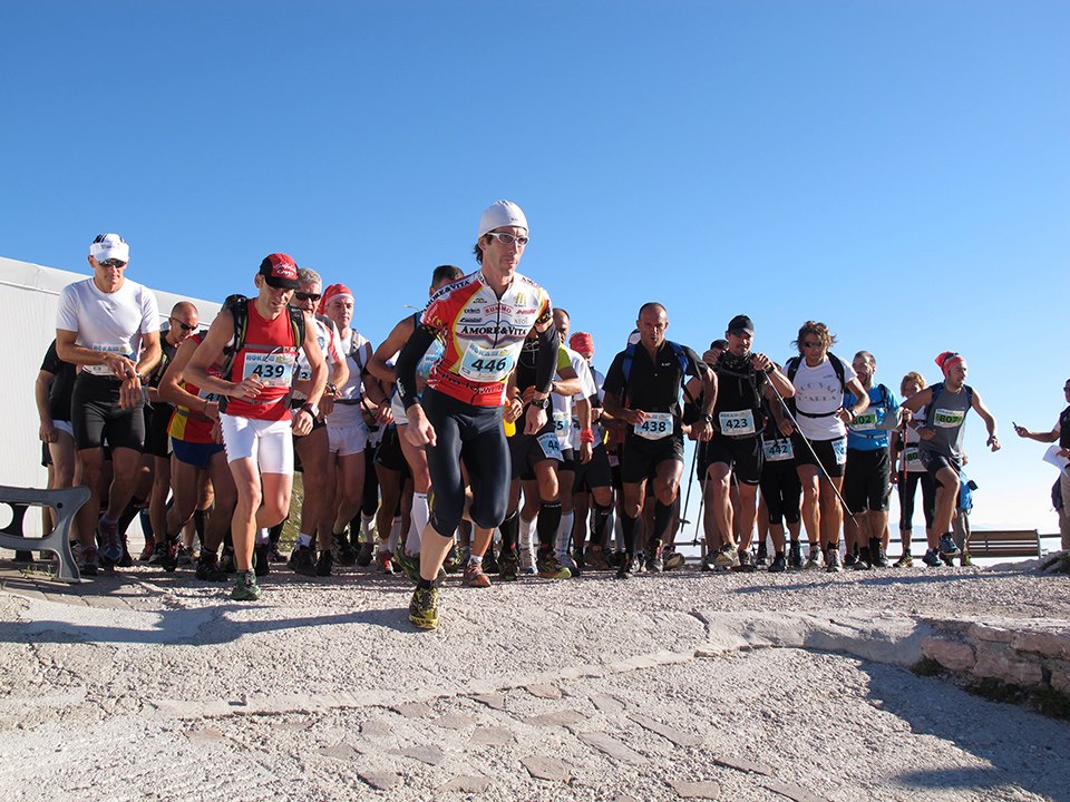 Deelnemers van de Baldo Trail Running 2012