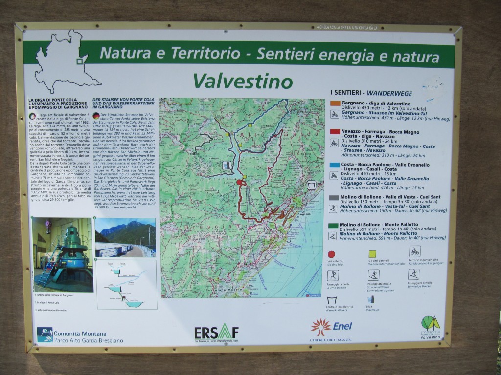 Informatiebord Lago di Valvestino