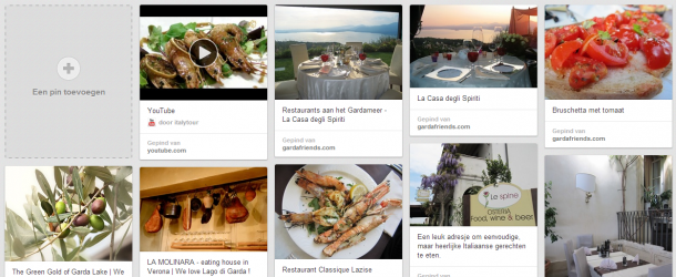 Gardameer restaurants Pinterest board